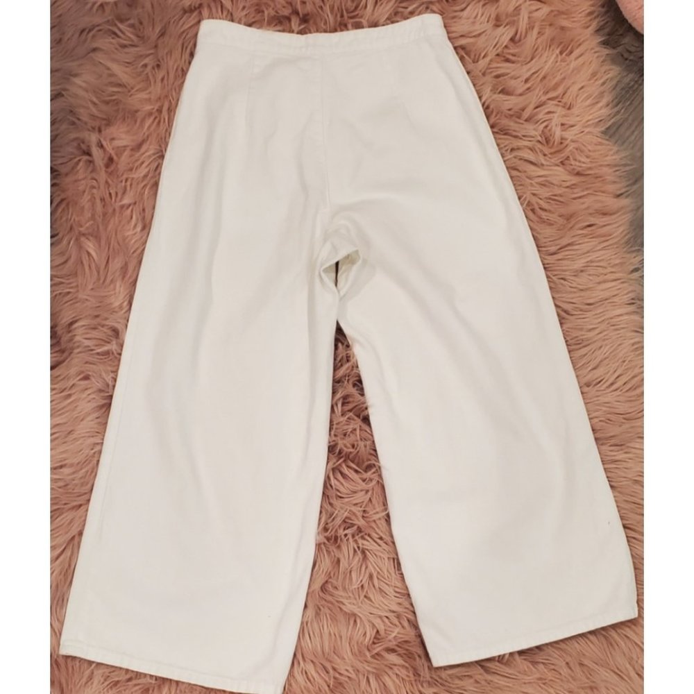 SADIE & SAGE White Wide Leg High Rise Pants - Picture 4 of 4
